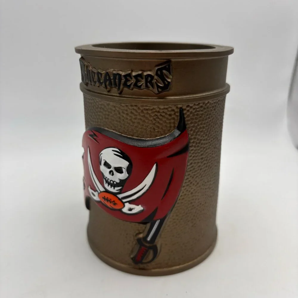 NFL Tampa Bay Buccaneers Flag Logo Foam Can Holder Koozie Gold